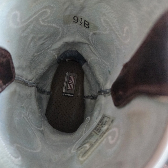 Ariat Women's Quickdraw Boots in Brown and Blue - Picture 7 of 8